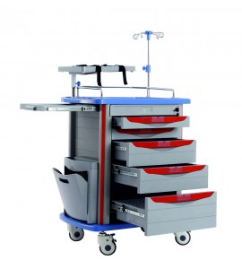 KW 491 (ABS) - CRASH CART/EMERGENCY TROLLEY IMPORTED