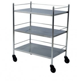 KW 496 (SS) - TROLLEY WITH 3 SHELVES (202 G)