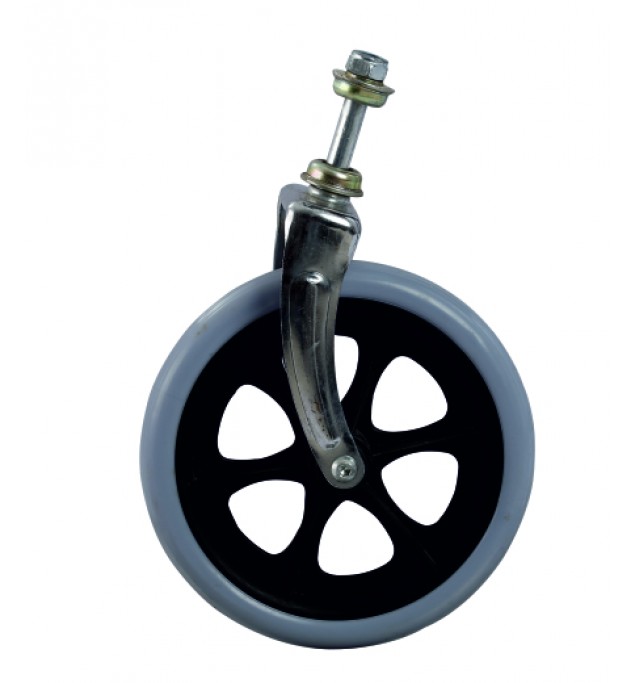 KW 02 - 8" WHEEL WITH CLAMP FOR WHEELCHAIR