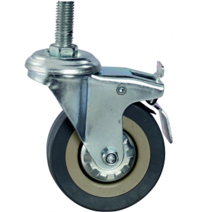 KW 16 - 2" WHEEL WITH BRAKE FOR COMMODE CHAIR