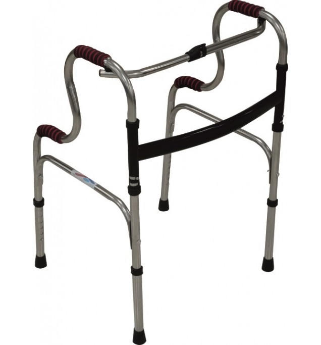 KW 816SS - FOLDABLE RECIPROCATING STEP-UP WALKER - STAINLESS STEEL