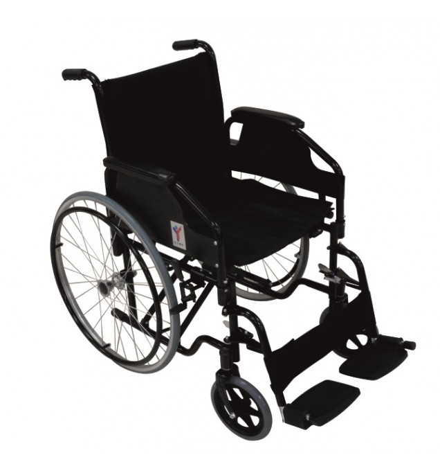 KW 903 (B) - WHEELCHAIR ARM & FOOT REST REMOVABLE - POWDER COATED FRAME