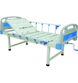 KW 461 - BACKREST/SEMI-FOWLER COT WITH ALUMINIUM RAILINGS & ABS BOARDS