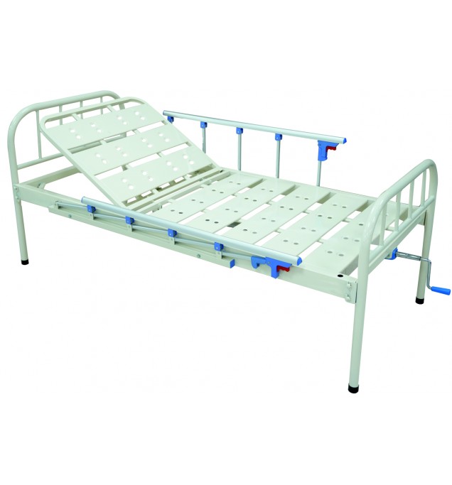 KW 471 - BACKREST/SEMI-FOWLER COT WITH ALUMINIUM RAILINGS