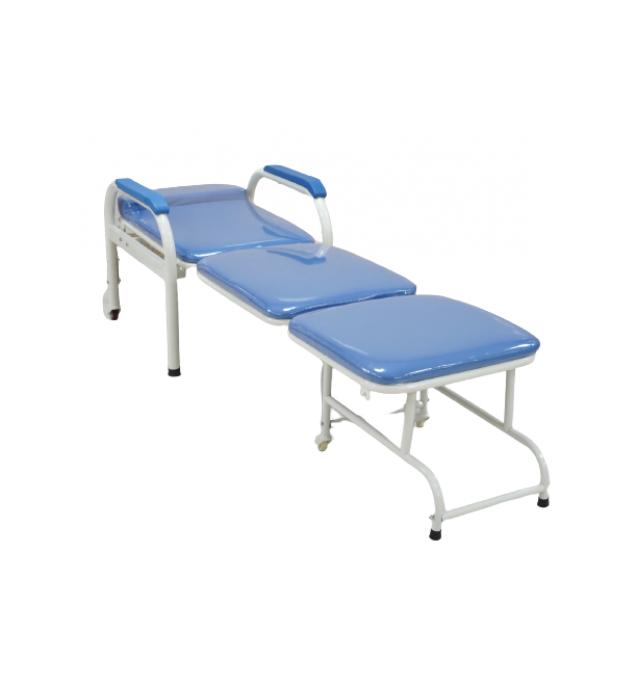 KW D41 - ATTENDER COT CUM CHAIR, HOSPITAL BED 