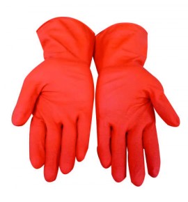 KW 543 (T-R) - KITCHEN GLOVES THIN - RED