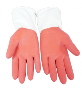 KW 543 (H-RW) - KITCHEN GLOVES HEAVY - RED&WHITE