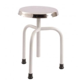 KW 421 (MS) - REVOLVING STOOL POWDER COATED WITH SS TOP