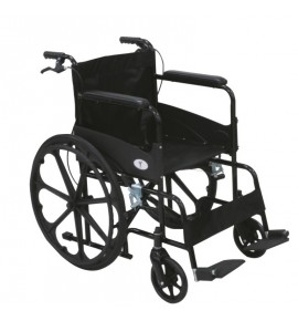 KW 809J-PC - WHEELCHAIR BASIC POWDER COATED WITH SEAT BELT & BRAKE ASSIST