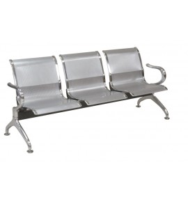 KW 483 (SL) - 3 SEATER CHAIR - SILVER