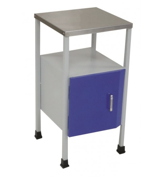 KW 497 (MS) - BEDSIDE LOCKER POWDER COATED WITH SS TOP