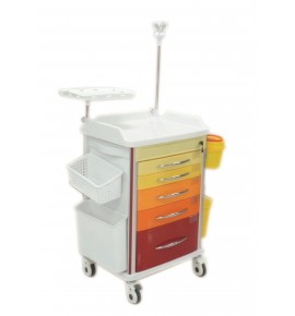 KW 590 (ABS) - CRASH CART/EMERGENCY TROLLEY PREMIUM IMPORTED