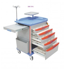 KW 591 (ABS) - CRASH CART/EMERGENCY TROLLEY BIG IMPORTED