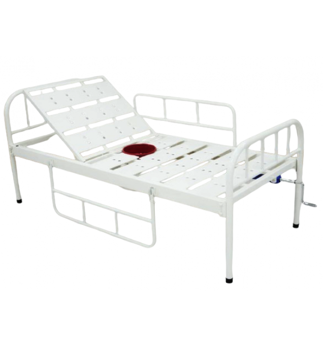 KW 578 - BACKREST/SEMI-FOWLER COT WITH COMMODE PROVISION & MS RAILINGS