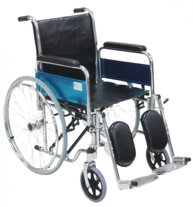 KW 902C - WHEELCHAIR ARM & FOOT REST REMOVABLE - CHROME PLATED