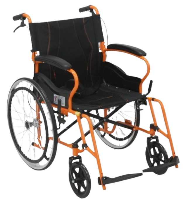 KW 9118F - WHEELCHAIR PREMIUM WITH BRAKE ASSIST & FOOTREST REMOVABLE