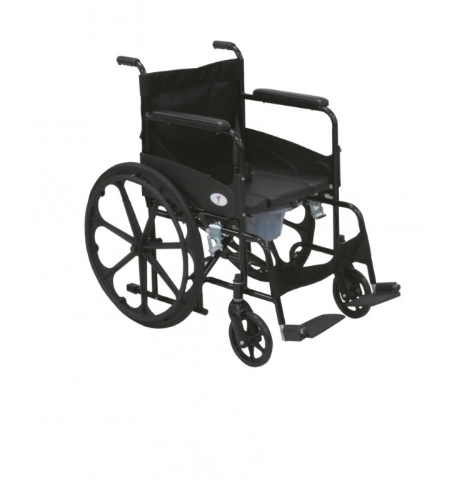 KW 609U-PC - WHEELCHAIR COMMODE (U-CUT) POWDER COATED